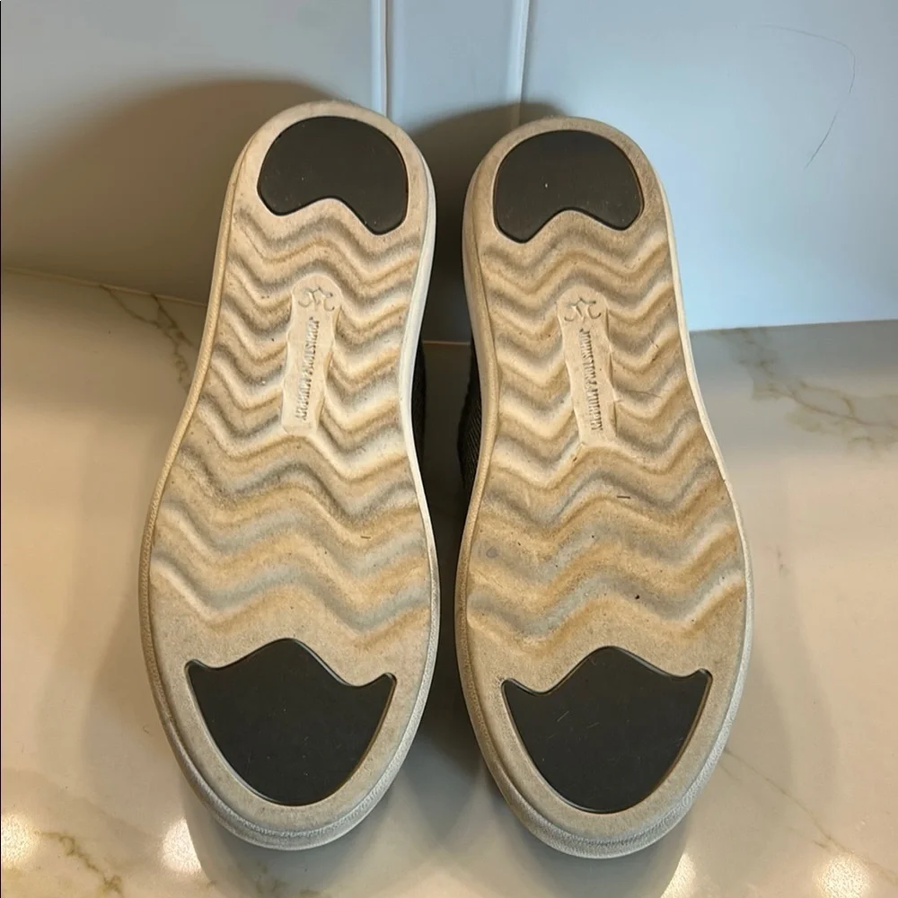 Johnston & Murphy Gray Knit Lace-Up Sneakers